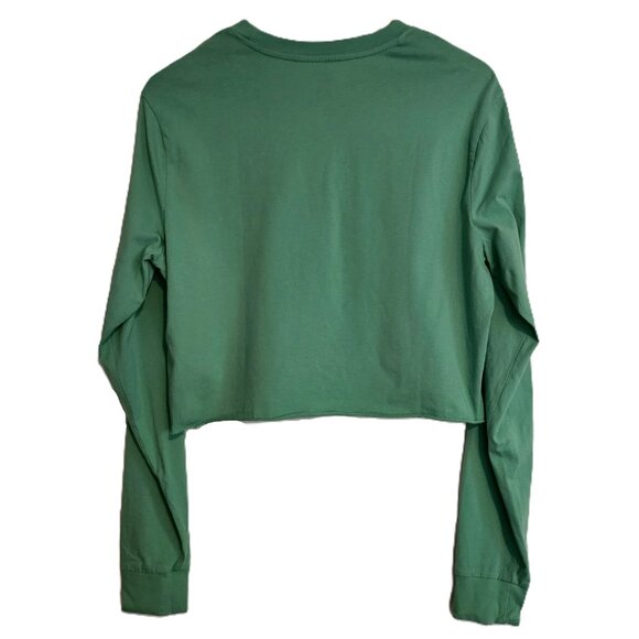 VANS Ramp Tested Ls Crop Long Sleeve Green Cropped T-Shirt Size Medium - Picture 2 of 11